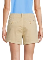 Herringbone Stretch Cotton Shorts