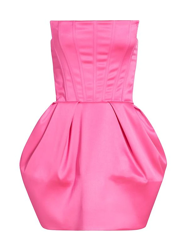 Kate Strapless Satin Minidress