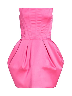 Kate Strapless Satin Minidress