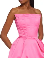 Kate Strapless Satin Minidress