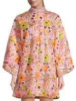 Floral Sequin-Embroidered Caftan