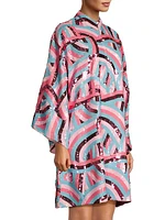 Swirl Sequin Mini Caftan