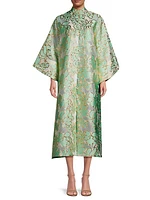 Floral Brocade Maxi Caftan Dress