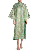 Floral Brocade Maxi Caftan Dress