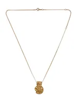 After The Rain Falls 24K Gold-Plate Medium Sun Salutations Medallion Necklace