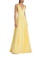 Kenzia Crystal-Embellished Gown