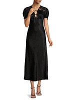 Satin Empire-Waist Maxi Dress