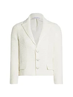 Knit Crystal Button Jacket