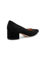 Piper 45MM Suede Block Heel Pumps