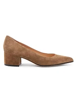 Piper 45MM Suede Block Heel Pumps