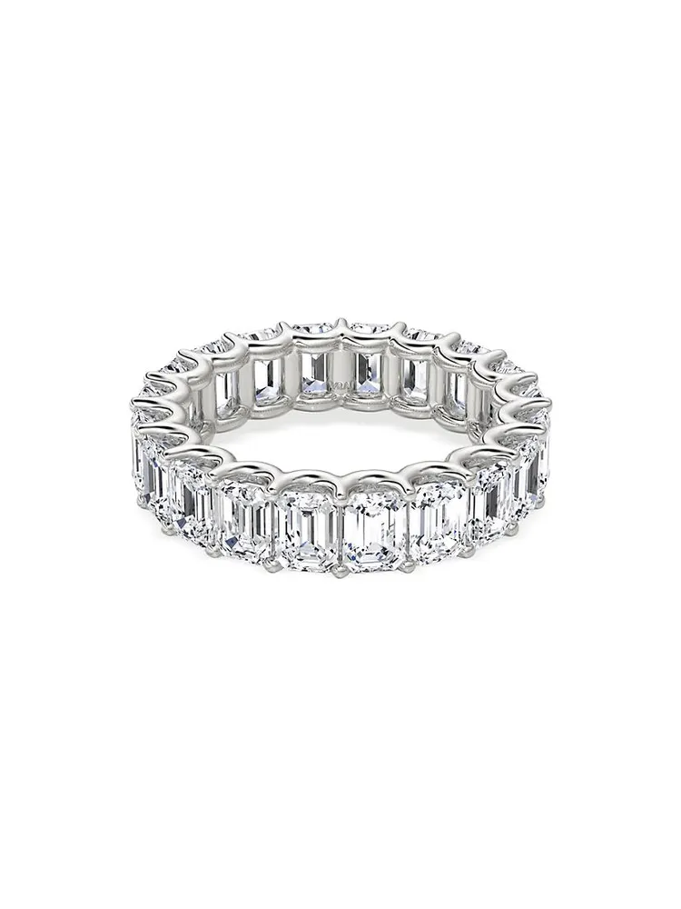 Eternity Bands 14K Gold & 5.00 TCW Lab-Grown Diamond Emerald Band