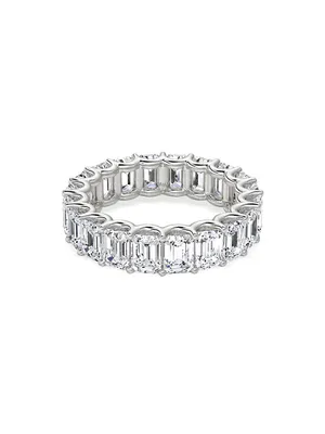 Eternity Bands 14K Gold & 5.00 TCW Lab-Grown Diamond Emerald Band