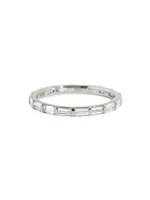 Eternity Bands 14K Gold & 0.78 TCW Lab-Grown Diamond Baguette Bar Band