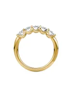 Eternity Bands 14K Gold & 1.25 TCW Lab-Grown Diamond Five-Stone Oval Band