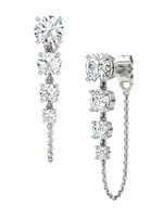 Vrai X Brides 14K White Gold & 1.85 TCW Lab-Grown Diamond Linked Tennis Earrings