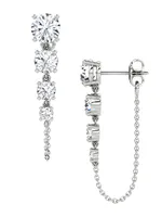 Vrai X Brides 14K White Gold & 1.85 TCW Lab-Grown Diamond Linked Tennis Earrings