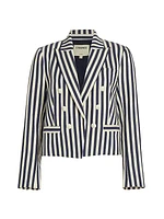 Brooke Cropped Double-Breasted Blazer