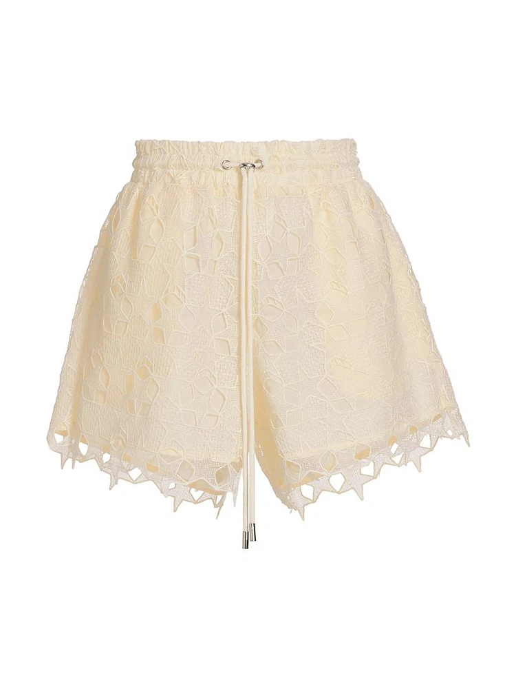 Star Lace Drawstring Shorts