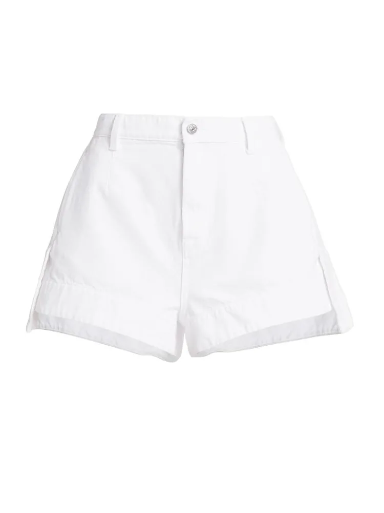 Tailored Slouch Denim Shorts