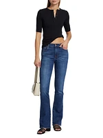 Mid-Rise Stretch Boot-Cut Jeans