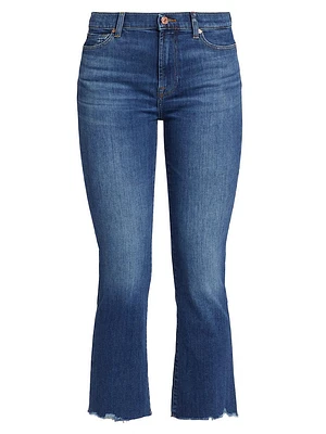 High-Waist Kick-Flare Slim-Fit Jeans