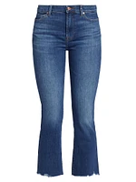 High-Waist Kick-Flare Slim-Fit Jeans