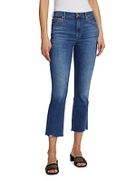 High-Waist Kick-Flare Slim-Fit Jeans