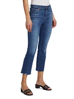 High-Waist Kick-Flare Slim-Fit Jeans