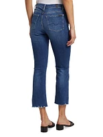 High-Waist Kick-Flare Slim-Fit Jeans