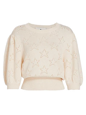 Pointelle Star Sweater