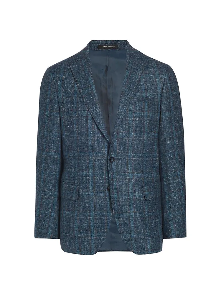 COLLECTION Plaid Single-Breasted Blazer