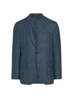 COLLECTION Plaid Single-Breasted Blazer