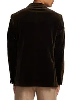 COLLECTION Double-Breasted Velvet Blazer