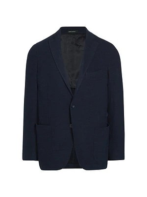 COLLECTION Rib-Knit Wool-Blend Single-Breasted Sport Coat