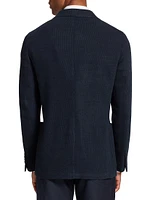 COLLECTION Rib-Knit Wool-Blend Single-Breasted Sport Coat