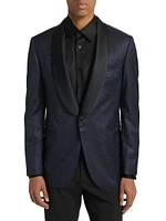 COLLECTION Sparkle Floral Wool-Blend One-Button Suit Jacket