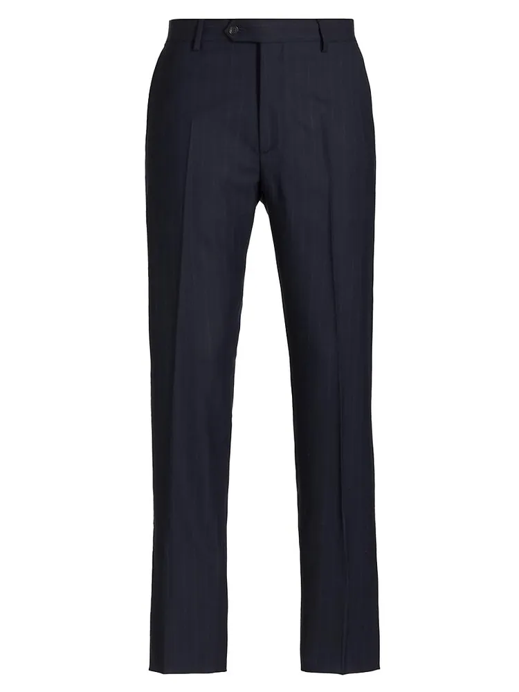 COLLECTION Pinstriped Wool Suit Pants