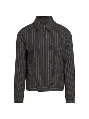 COLLECTION Pinstriped Shirt Jacket