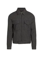 COLLECTION Pinstriped Shirt Jacket