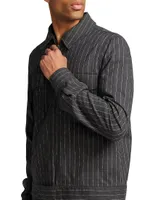 COLLECTION Pinstriped Shirt Jacket