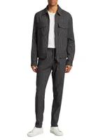 COLLECTION Pinstriped Shirt Jacket