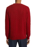 COLLECTION Braided Cable-Knit Crewneck Sweater