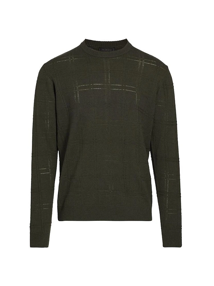 COLLECTION Grid Wool-Blend Sweater