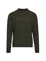 COLLECTION Grid Wool-Blend Sweater