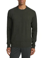 COLLECTION Grid Wool-Blend Sweater