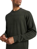 COLLECTION Grid Wool-Blend Sweater