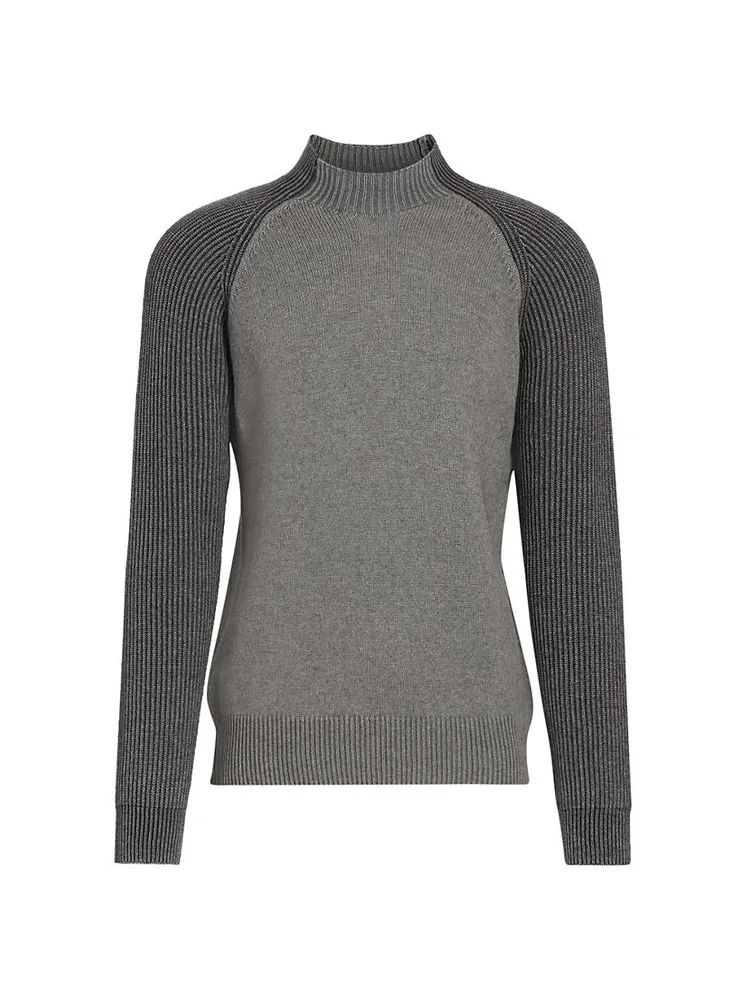 COLLECTION Ribbed Cotton & Wool-Blend Sweater