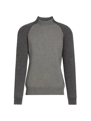 COLLECTION Ribbed Cotton & Wool-Blend Sweater