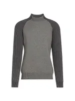 COLLECTION Ribbed Cotton & Wool-Blend Sweater