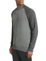 COLLECTION Ribbed Cotton & Wool-Blend Sweater